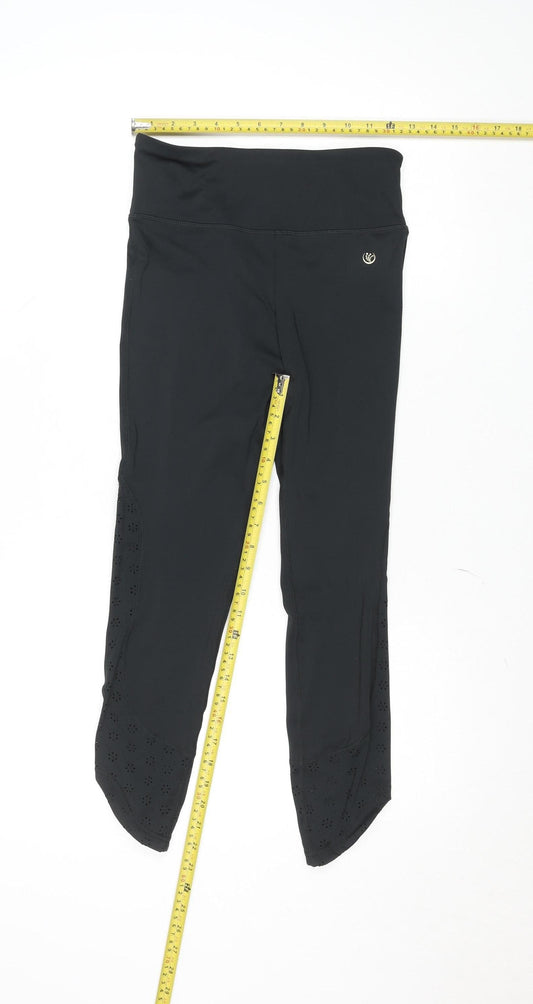 Womens UK Size S Dunnes Stores Slim Fit Capri Black Leggings