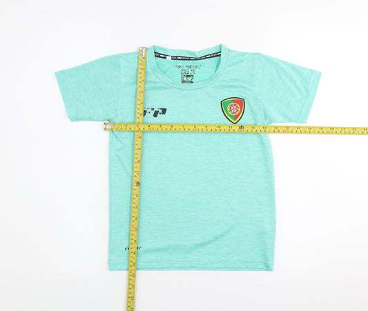 Portugal Sport Boys Green XS Short Sleeve Football T-Shirt