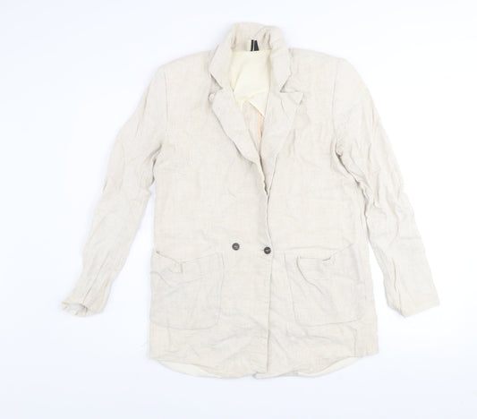 Womens UK Size 8 Topshop Beige Basic Jacket