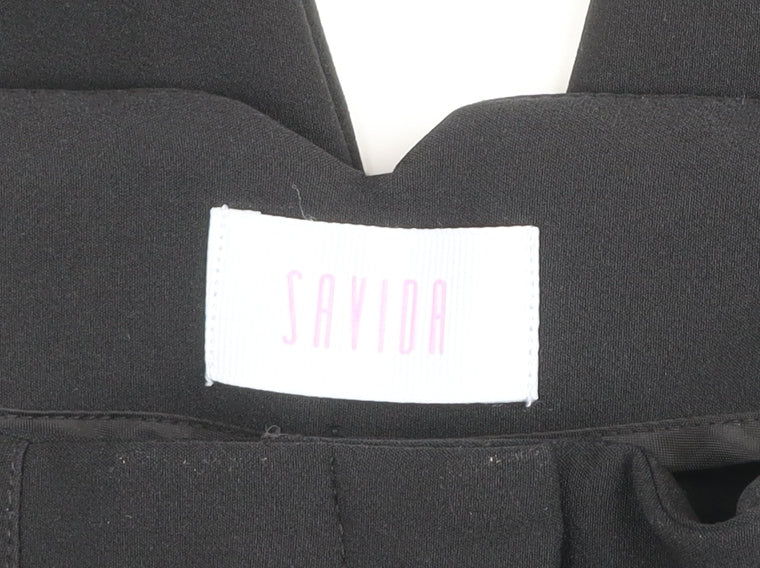 Womens UK Size 14 Savida Regular Fit Business Casual Workwear Black Trousers