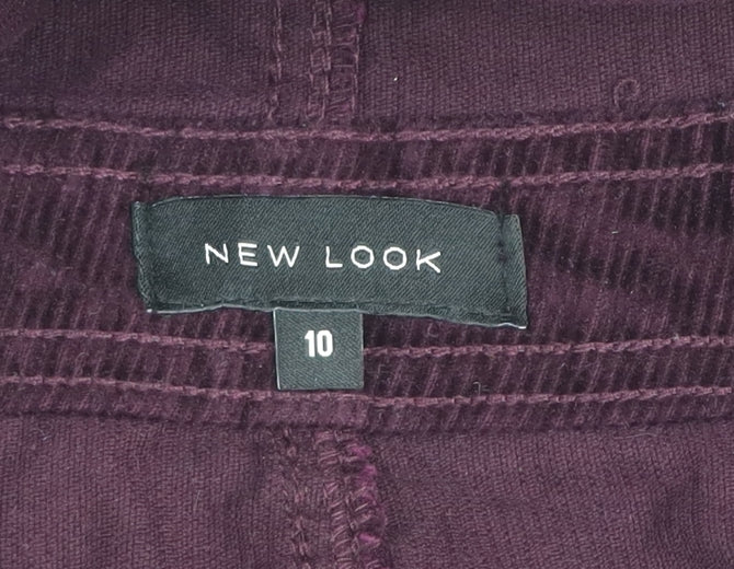 New Look Women Purple Corduroy Dungaree Dress Size 10