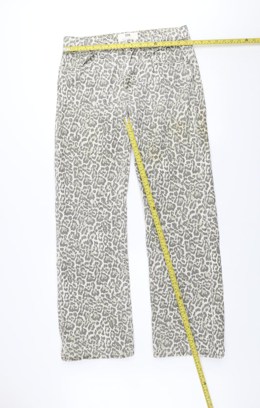 Teenss UK Size 14 STR Teen Regular Fit Straight Grey Jeans