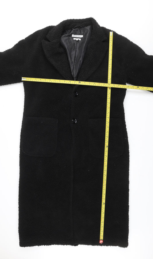Womens UK Size M Another Influence Black Overcoat