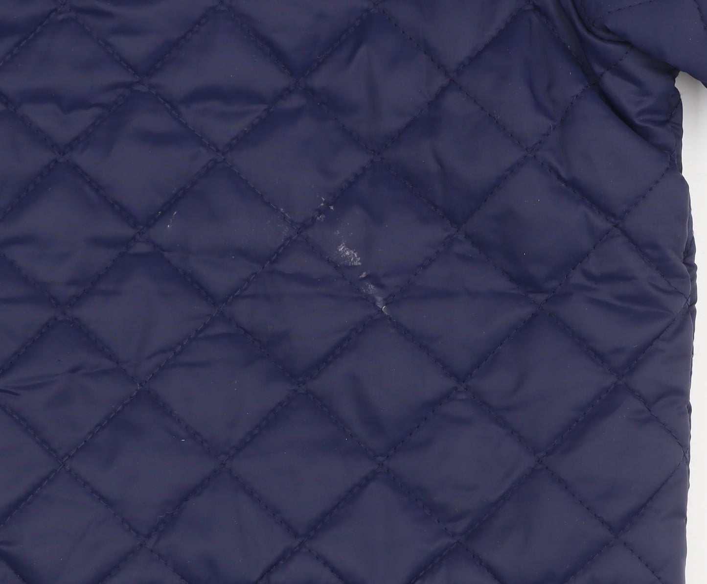 United Colors of Benetton Blue Quilted Hooded Jacket 3-6 Months