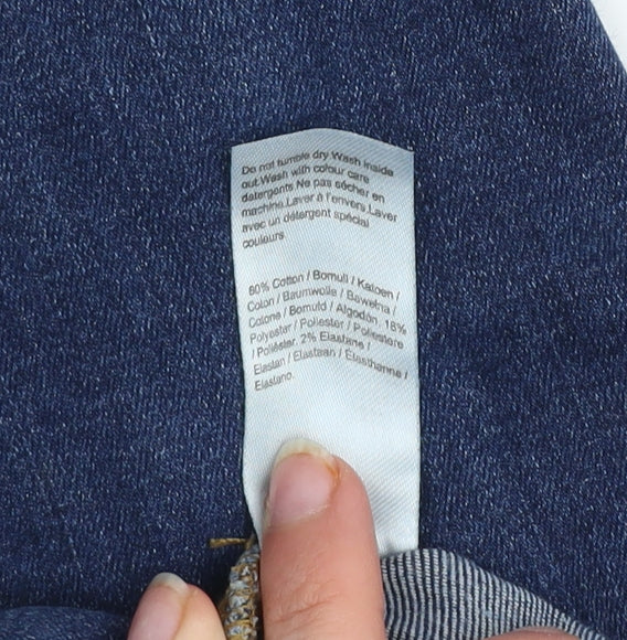 River Island Women’s Blue Distressed Ankle Jeans Size 8 Slim Fit