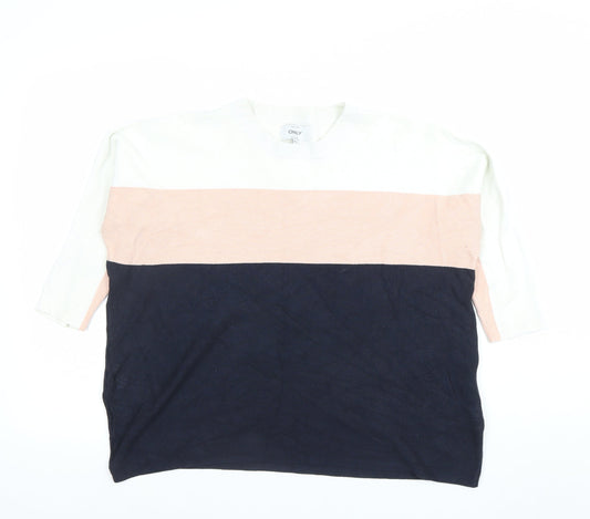 Womens UK Size XL Only Multicoloured Jersey T-Shirt