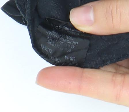 Jaeger Women's Black Size 16 Pleated Lined Trousers