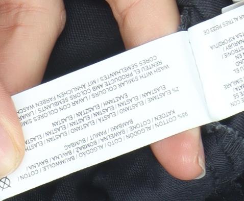 Denim Co. Mens Black Cargo Shorts M Relaxed Fit Cotton Blend