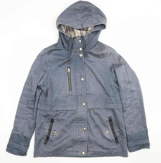 Womens UK Size 12 Topshop Blue Parka Coat