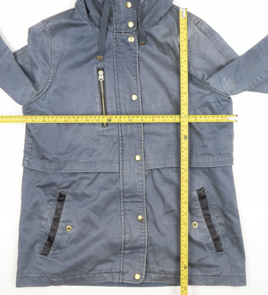 Womens UK Size 12 Topshop Blue Parka Coat