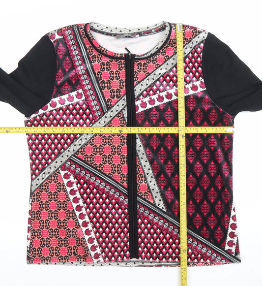 Womens UK Size S Libra Multicoloured Cardigan Sweatshirt