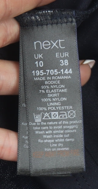 Next Women’s Blue Lace Midi Fit & Flare Dress Size 10