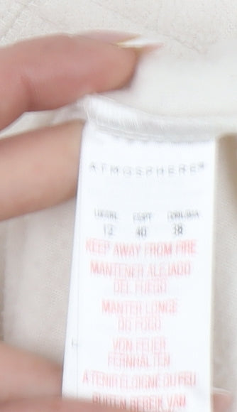 Womens UK Size 12 Atmosphere Ivory Pullover Sweatshirt