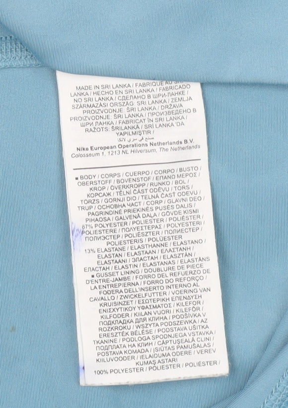 Nike Women's Blue Dri-FIT Leggings Medium Slim Fit Activewear