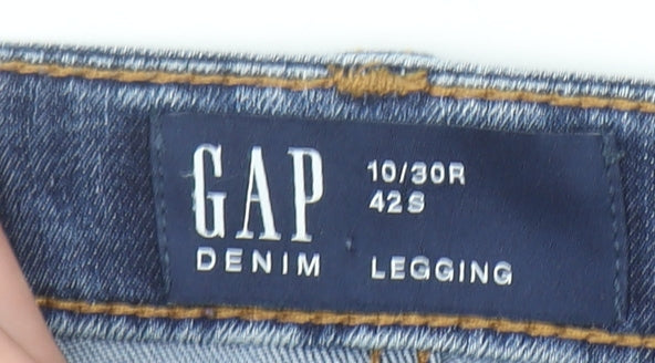GAP Womens Blue Distressed Mid Rise Jegging Jeans Size 10R