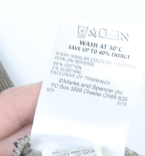 Marks and Spencer Men’s Beige Corduroy Chino Trousers 32x29 Regular Fit