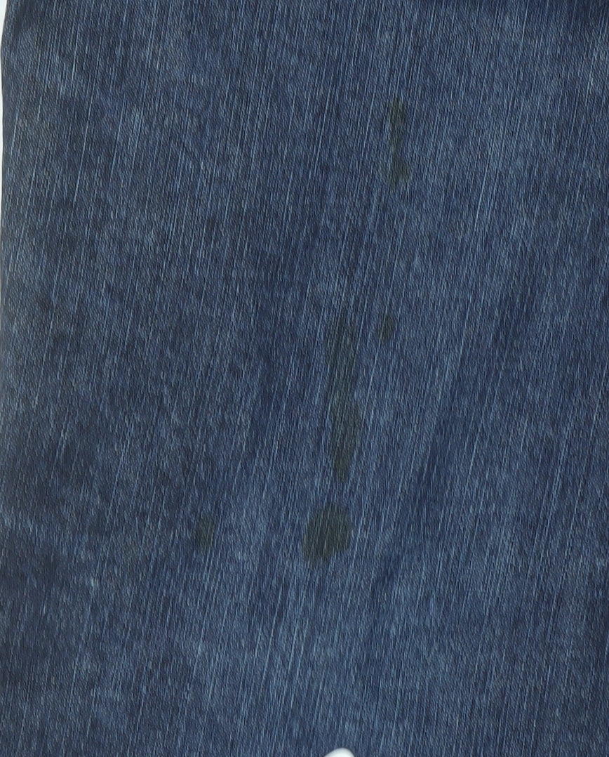 Womens UK Size 30 Benetton Classic Fit Straight Blue Jeans