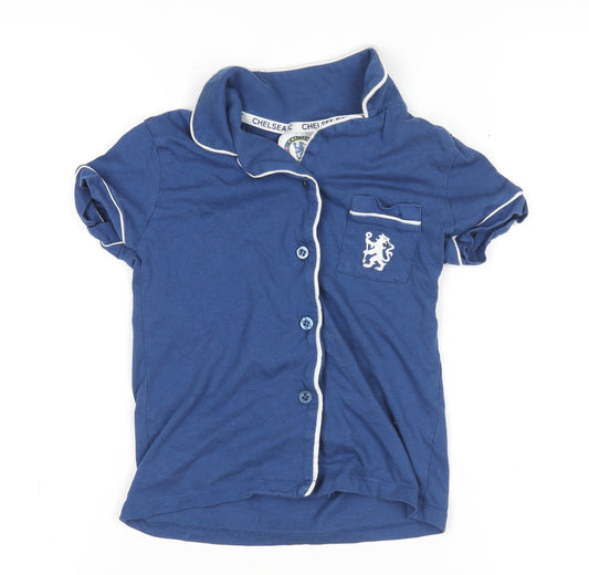 Boys UK Size 4-5 Years Chelsea FC Blue Basic Button-Up