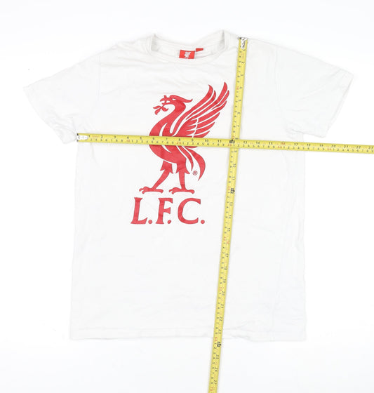 Boys UK Size 13-14 Years Liverpool FC White Basic T-Shirt