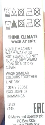 Marks and Spencer Women's Blue Size 12 Viscose T-Shirt Dress