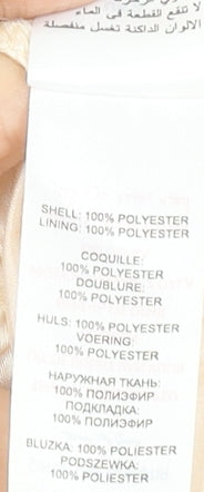 Little Mistress Women Beige UK 8 One Shoulder Chiffon Party Dress