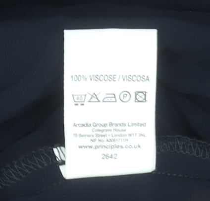 Principles Women's Black Viscose Midi Slip Dress Size 18