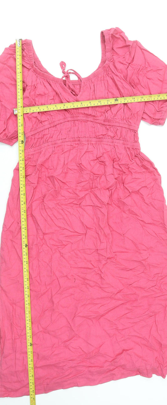 Next Women’s Pink Fit & Flare Knee Length Dress Size 14