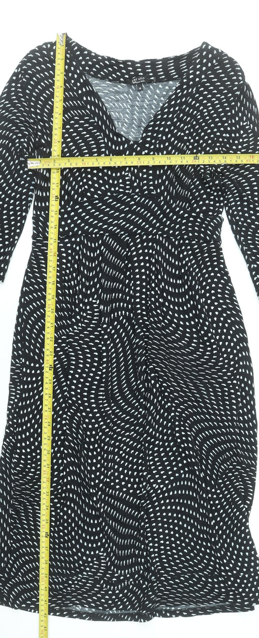 Marks and Spencer Per Una Women Black Size 14 Fit & Flare Jersey Dress