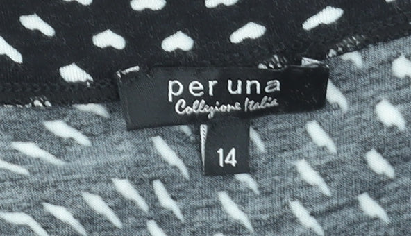 Marks and Spencer Per Una Women Black Size 14 Fit & Flare Jersey Dress