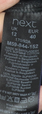 Next Women’s Black Stripe Cotton T-Shirt Dress Size 12