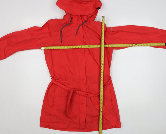 Columbia Women's Red Long Parka Jacket S Waterproof Hooded Coat