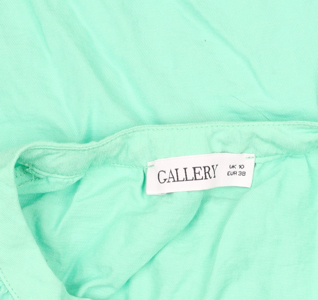 Womens UK Size 10 Gallery Green Basic Button-Up