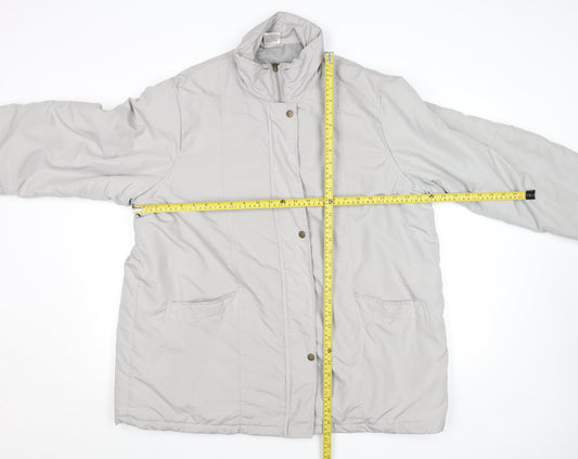 Womens UK Size L Unknown Grey Puffer Jacket