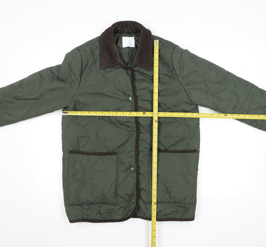 Primark Cares Men's Green Quilted Padded Jacket XS