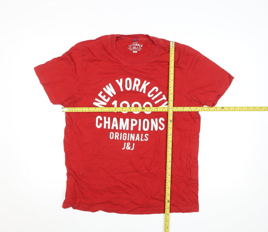 Mens UK Size XL JACK & JONES Red T-Shirt