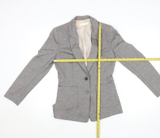 Womens UK Size 8 H&M Regular Grey Blazer