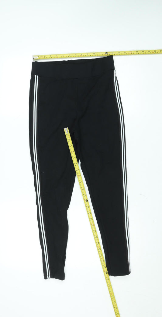 Marks and Spencer Women Black Size 10 Slim Fit Stretch Leggings