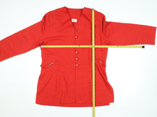 Womens UK Size 16 Via Veneto Regular Red Blazer