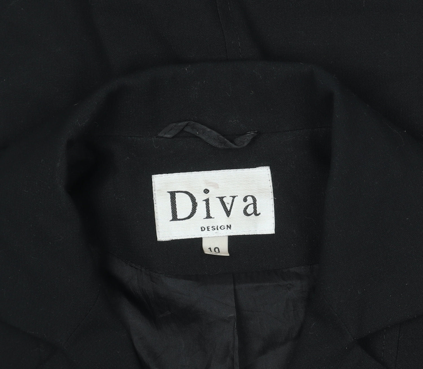Womens UK Size 10 Diva Regular Black Suit Jacket