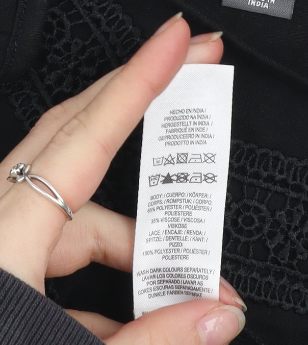 Primark Women’s Black Sleeveless Tank Top S Scoop Neck Lightweight