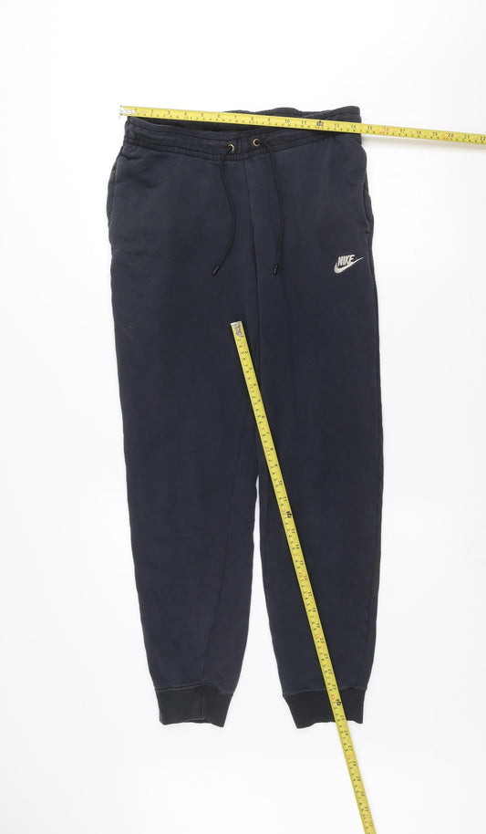 Mens UK Size S Nike Regular Fit Jogger Black Trousers