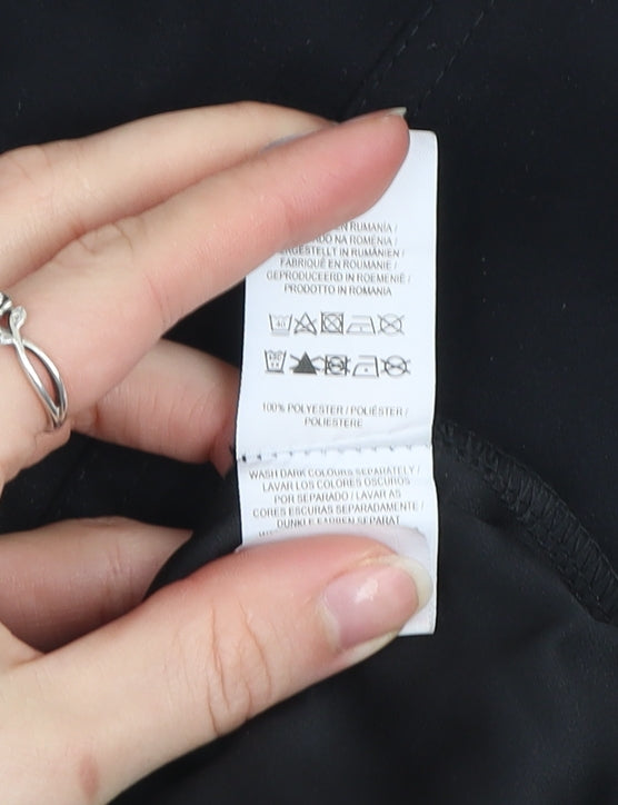 Atmosphere Women Black Dungaree Dress Size 12 Zip Pockets