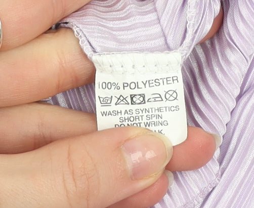 Womens UK Size M Forever by Michael Gold Purple Basic Blouse