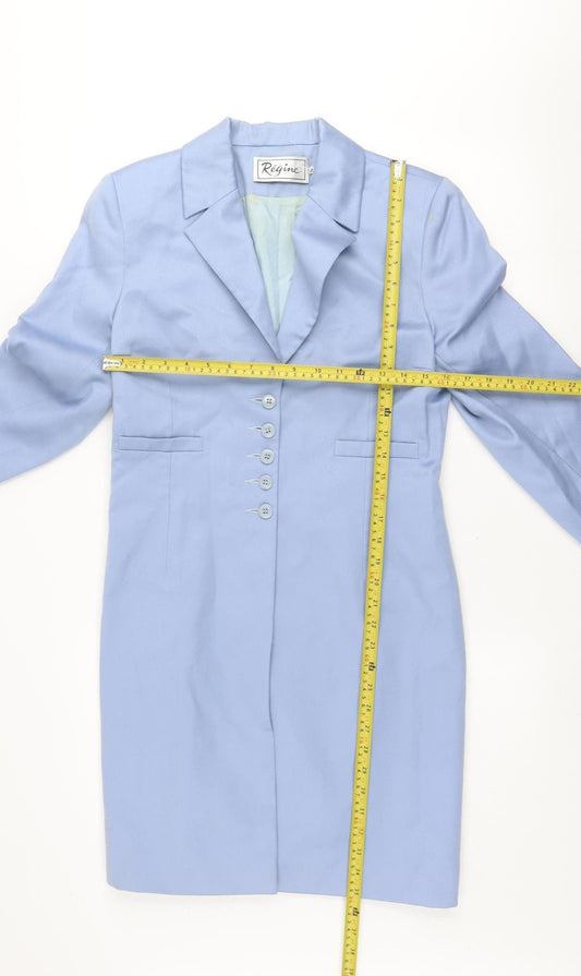 Womens UK Size 10 Régine Blue Overcoat