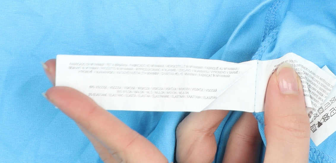 Primark Women Blue Sleeveless Bodycon Knee Length Dress L