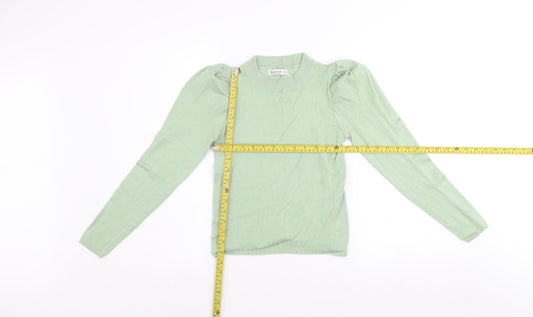 Womens UK Size 8 Stradivarius Green Pullover Jumper