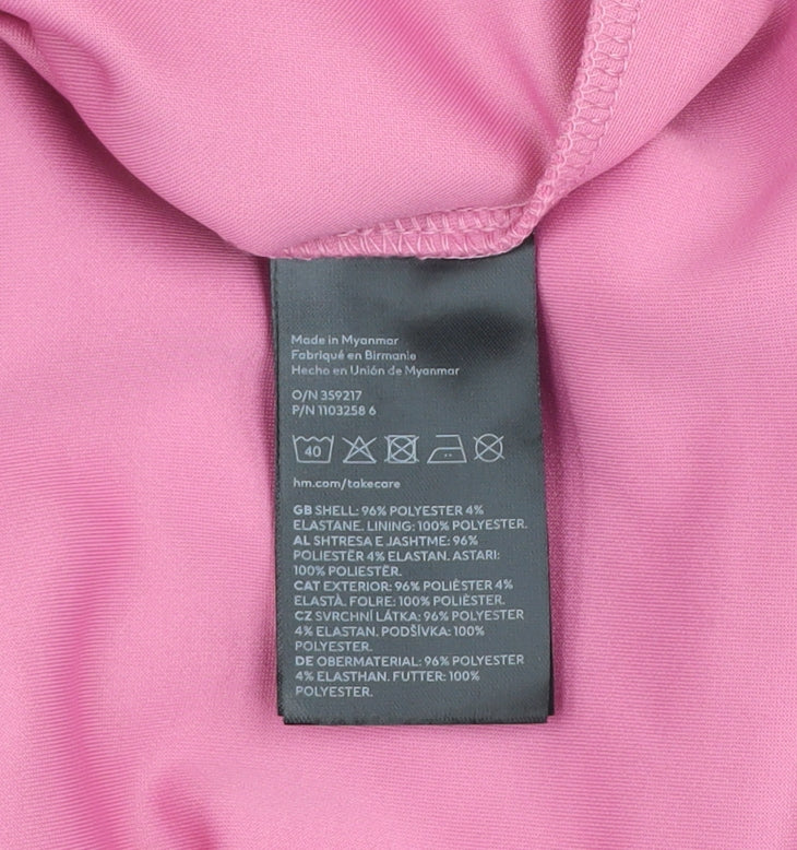 Womens UK Size XL H&M Pink Basic T-Shirt