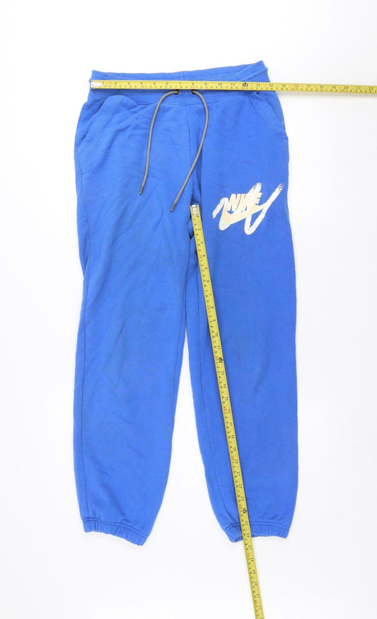 Mens UK Size S Nike Regular Fit Jogger Blue Trousers