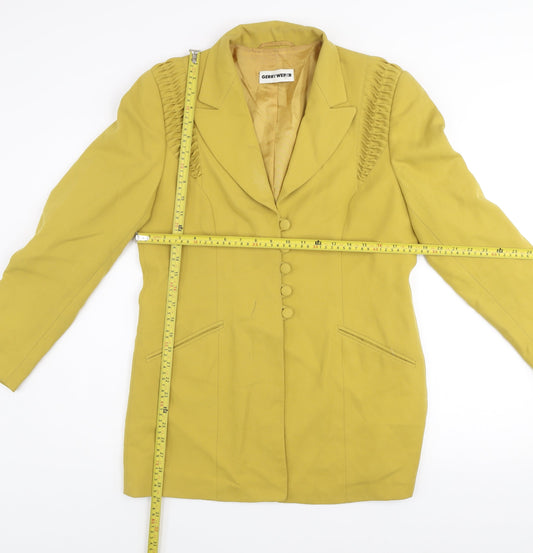 Womens UK Size 10 Gerry Weber Yellow Blazer