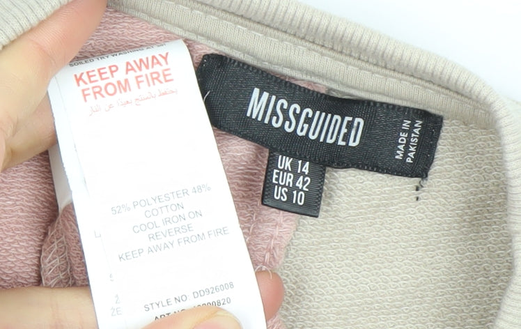 Womens UK Size 14 Missguided Multicoloured Pullover Sweatshirt